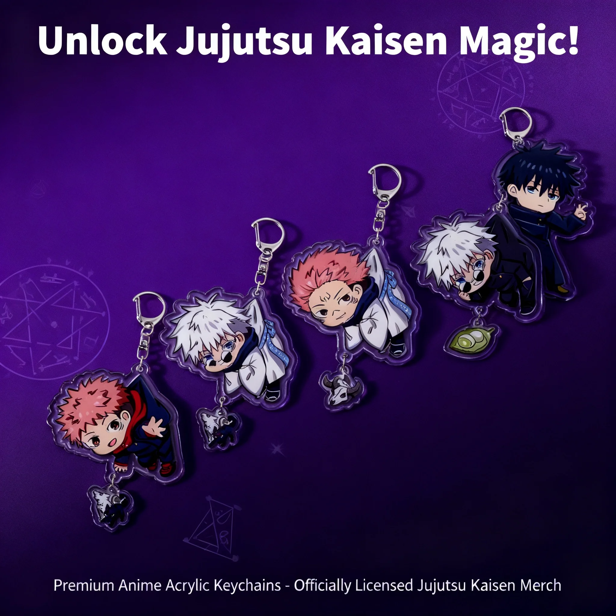 Jujutsu Kaisen Yuji Itadori Acrylic Keychain Anime Merchandise Pendant Keyring Accessory In Stock Ready to Ship Layered Design