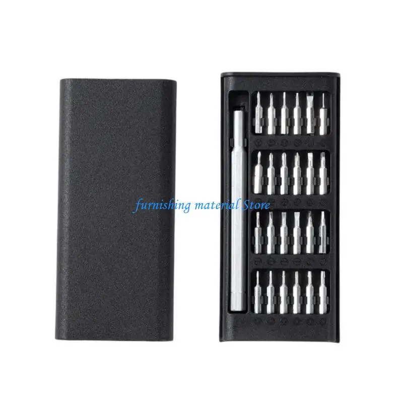 Y5GD Comprehensive 24 In 1 Small Screwdriver with Carrying Case Perfect for Electronics and Household Repairs