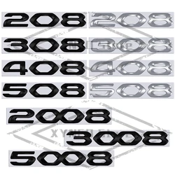 Car Sticker Metal For Peugeot 2008 3008 4008 5008 208 308 408 508 French Color Logo Emblem Badge Trunk Decal Auto Accessories