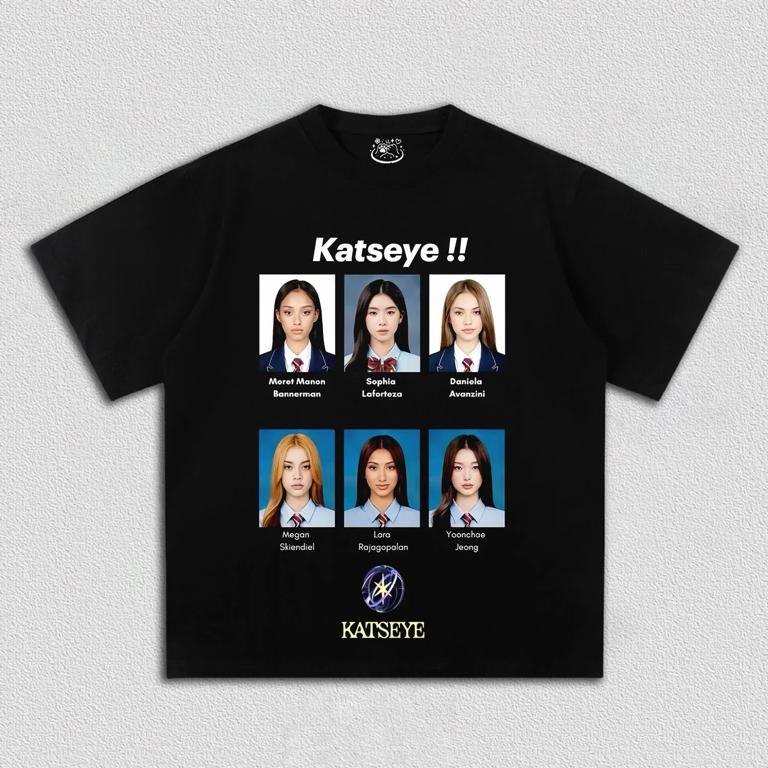 

Korean Kpop Girl Group Katseye Graphic T-shirt Men Women Oversized hot product Y2k High Quality Cotton Streetwear Trendy Cotton