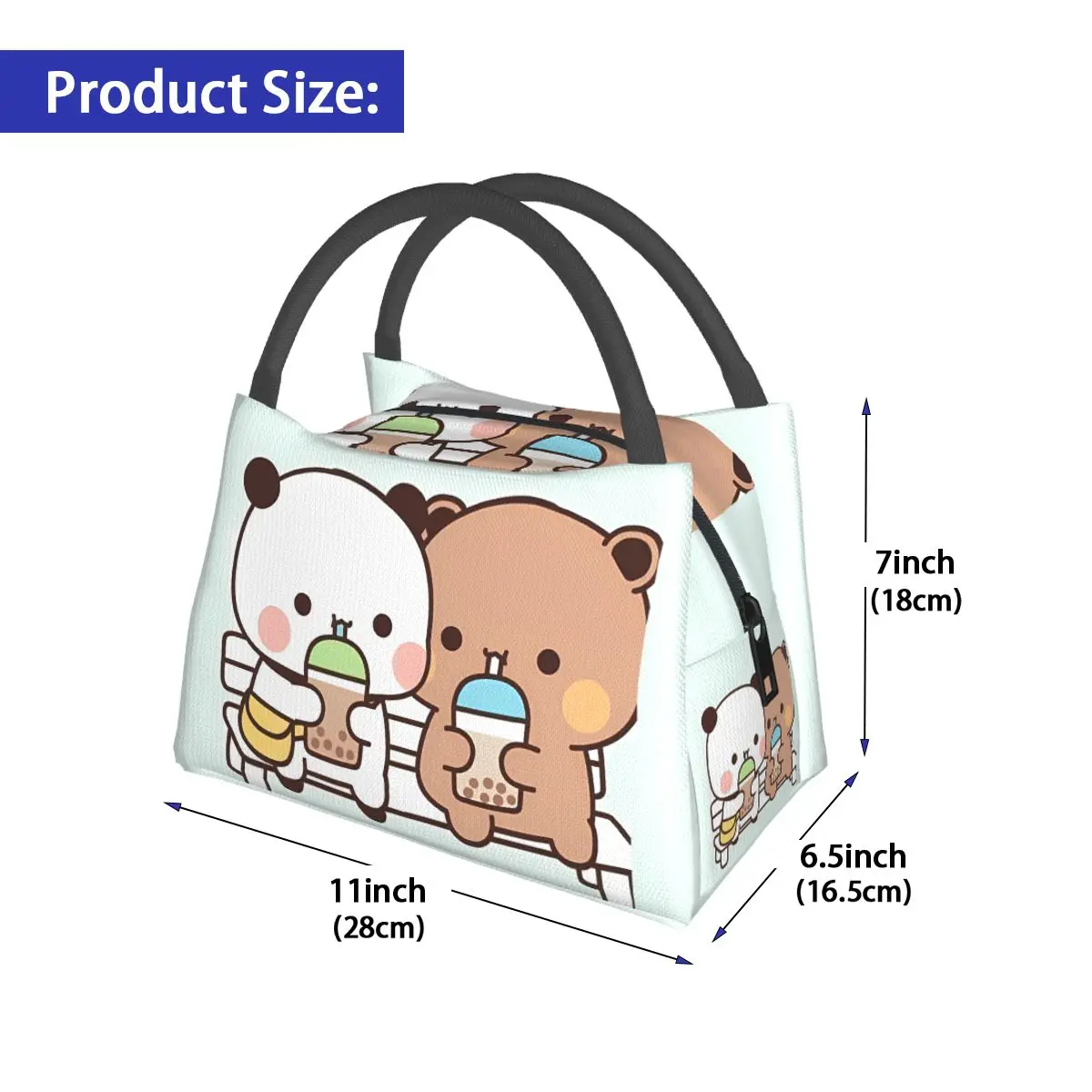 Bubu And Dudu Lunch Bag Cartoon Cute Fashion Lunch Box Office Portable Zipper Thermal Lunch Bags Designer Cooler Bag