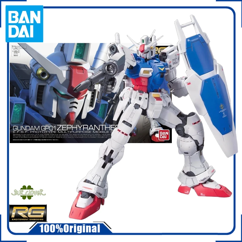 

Bandai Original RG Regular Edition 12 GUNDAM Prototype Unit 1 Shiroumaru Anime Action Figure Assembly Model Toys Gifts For Child