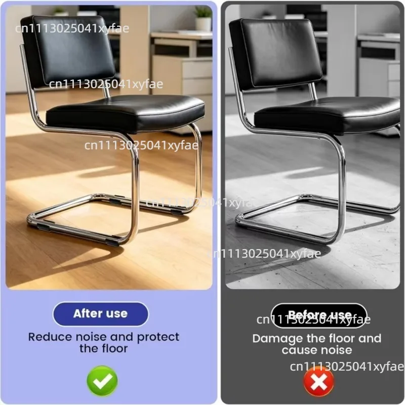 28Pcs Furniture Chair Leg Pads With Felt Slider, 25Mm Opening, White & Black Floor Protection Accessories