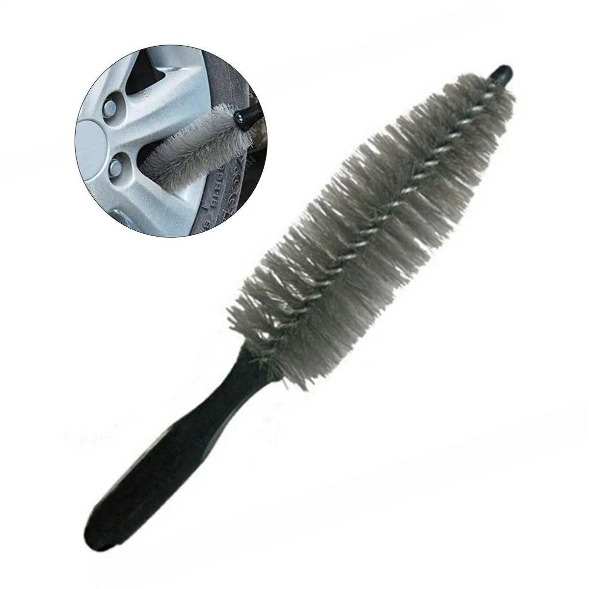 Car Tire and Wheel Brush Premium Cleaning Tool Pointed Sturdy Bristles for Auto Motorcycle Bike Home Car Cleaning