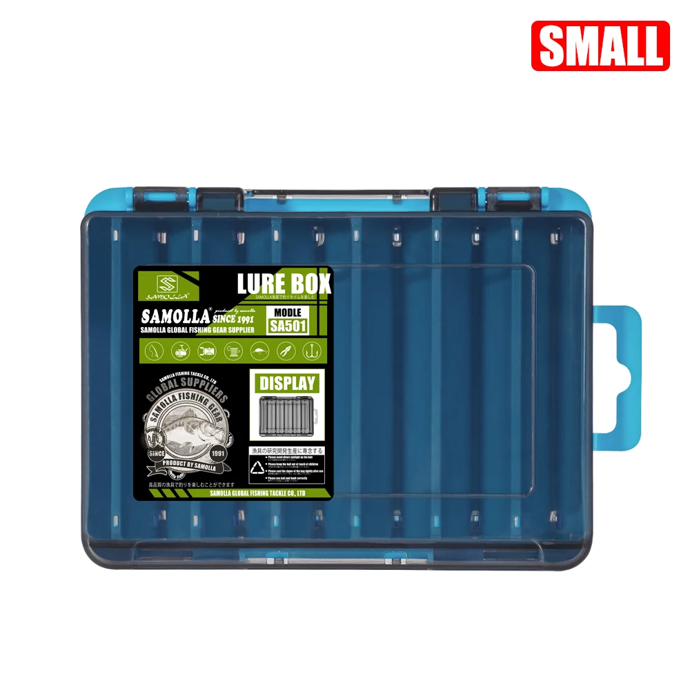 SAMOLLA Doppelseitige kompakte Tackle Box – Streamline Fishing mit langlebigem, vielseitigem Organizer für Köder, Haken und Köder
