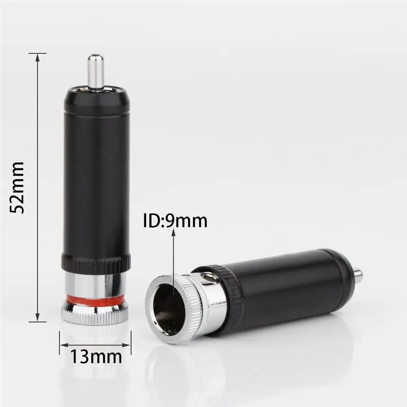 Voltvibe-4PCS R1743 HIFI Rhodium Plated RCA Plug, Hi-End Premium Audio Connector For Audiophile Pro Studio & Home Theater System