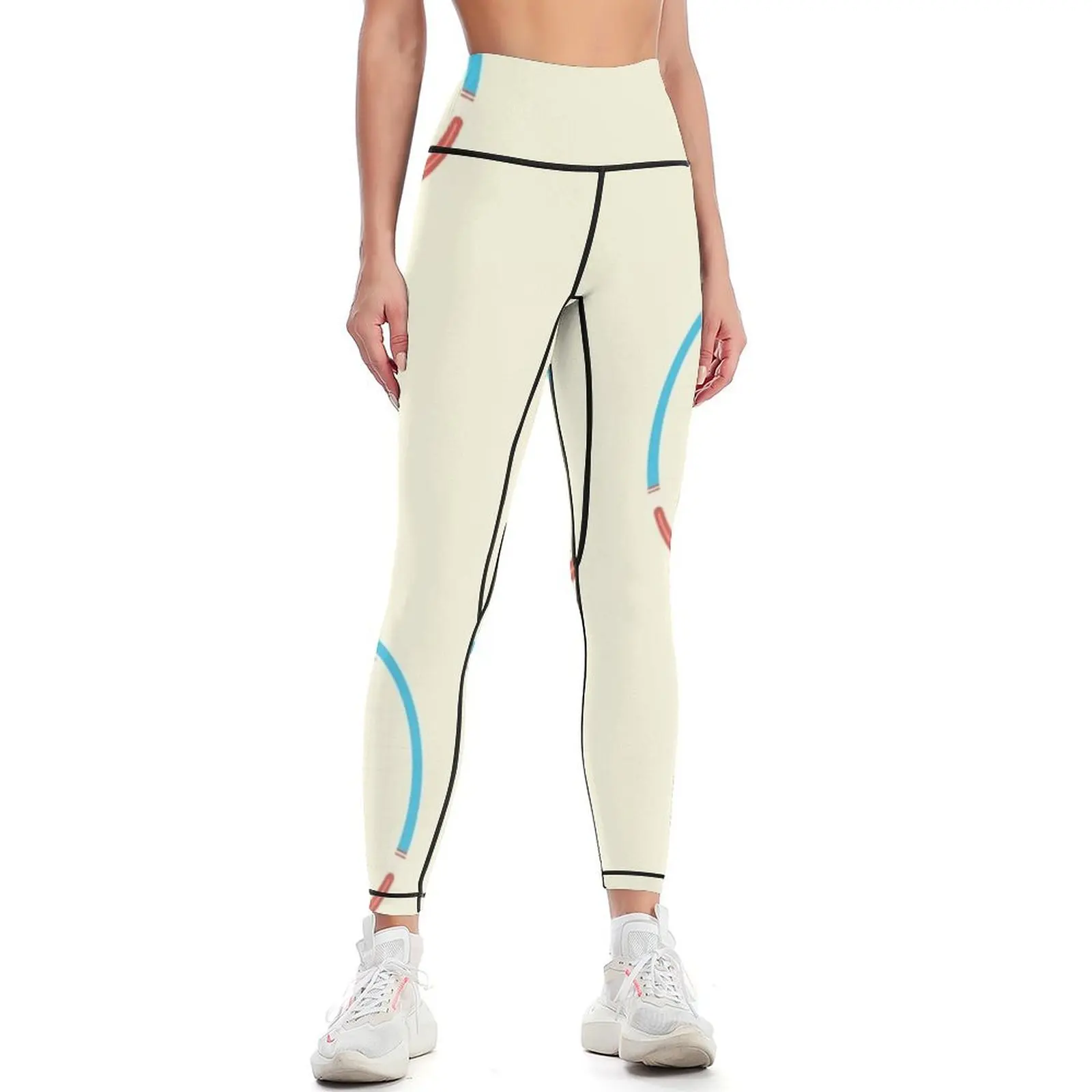 Retro vintage wood tennis racket Leggings workout clothes for Sports female harem pants Womens Leggings