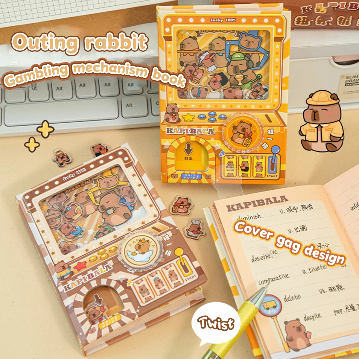 

Записные книжки Kawaii Capybara Busy Notebooks | Многоразовые сенсорные игрушки для снятия стресса для детей и студентов, подарки к школе, органайзер для канцелярских принадлежностей