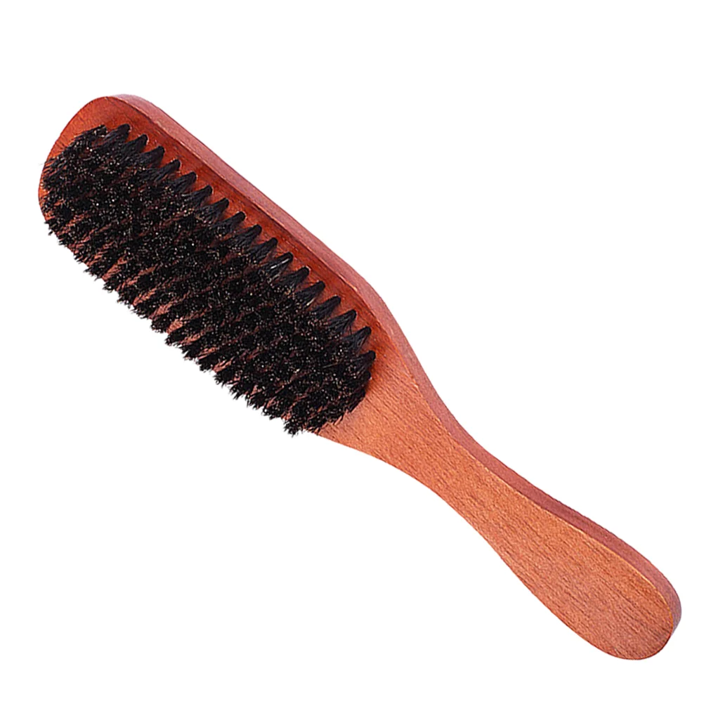 Detangling Hairbrush เครื่องมือความงามพรางหนาหวีจัดแต่งทรงผมขนไม้สีดําและสีแดงเข้ม