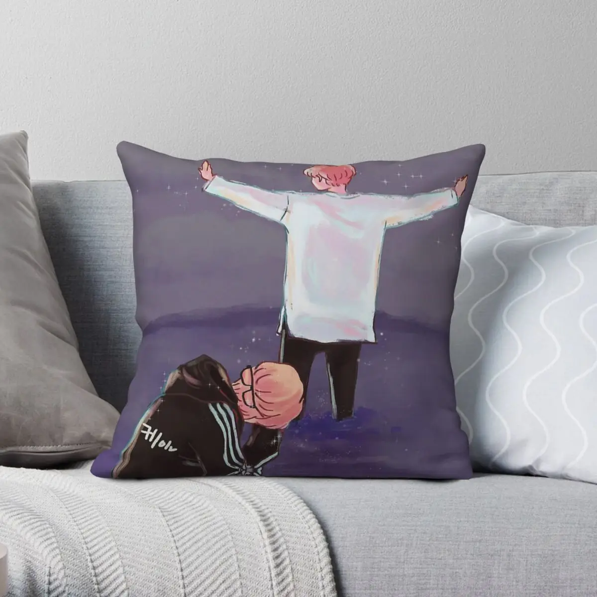 

Квадратная наволочка Sweet Night Soulmates, полиэстер, лен, бархат, декор на молнии, наволочка, чехол для автомобильной подушки, оптовая продажа