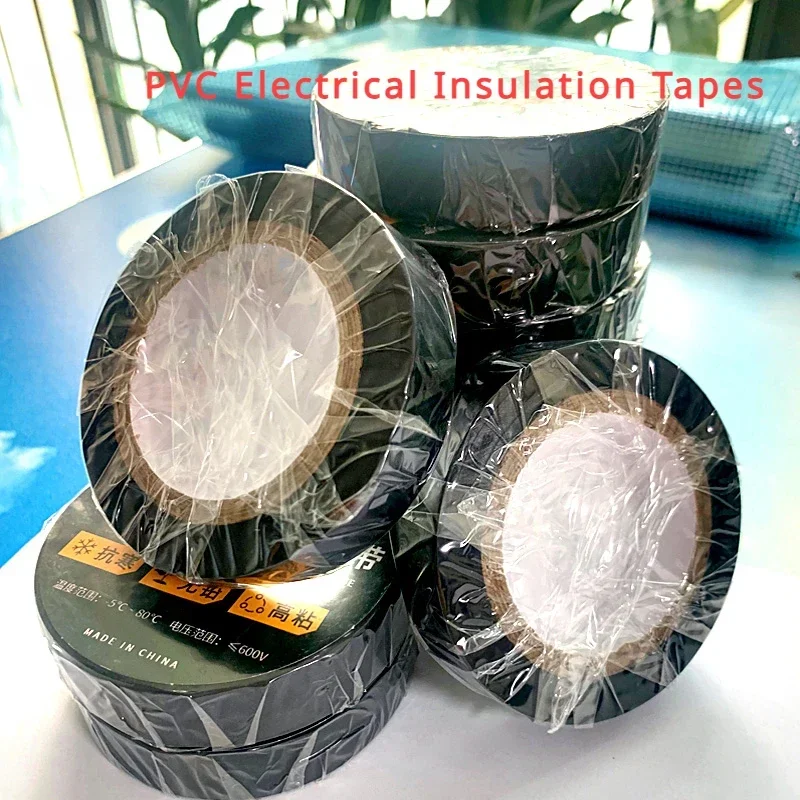 

PVC Electrical Insulation Tapes 16mm Black Flame Retardant Waterproof Self-adhesive Tape Wire Organizer Gadget Glue Vinyl Tape