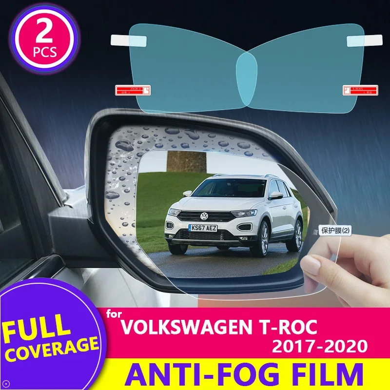 

Rain Film Full Cover Rearview Mirror Clear Anti-Fog Rainproof for Volkswagen VW T-Roc 2017-2020 Stickers Car Accessories Goods