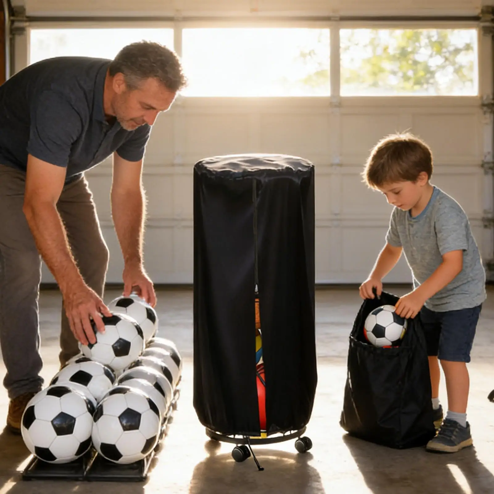 

Чехол для хранения баскетбола в гараже, ветерический органайзер, защита Оксфорд, настенный держатель для мячей, пылезащитный чехол для дома, подвала, футбола