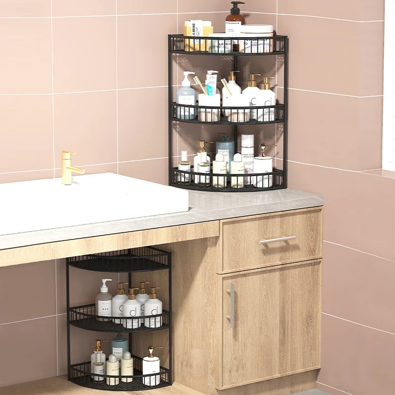 Bathroom Storage Organizer Shelf, Tabletop Cosmetics Holder, Easy to Clean Vanity Organizer for Restroom Essentials