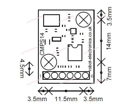 For Original Import Tilt Compensation CMPS14 Electronic Compass Magnet Ostgraph CMPS12 Upgrade