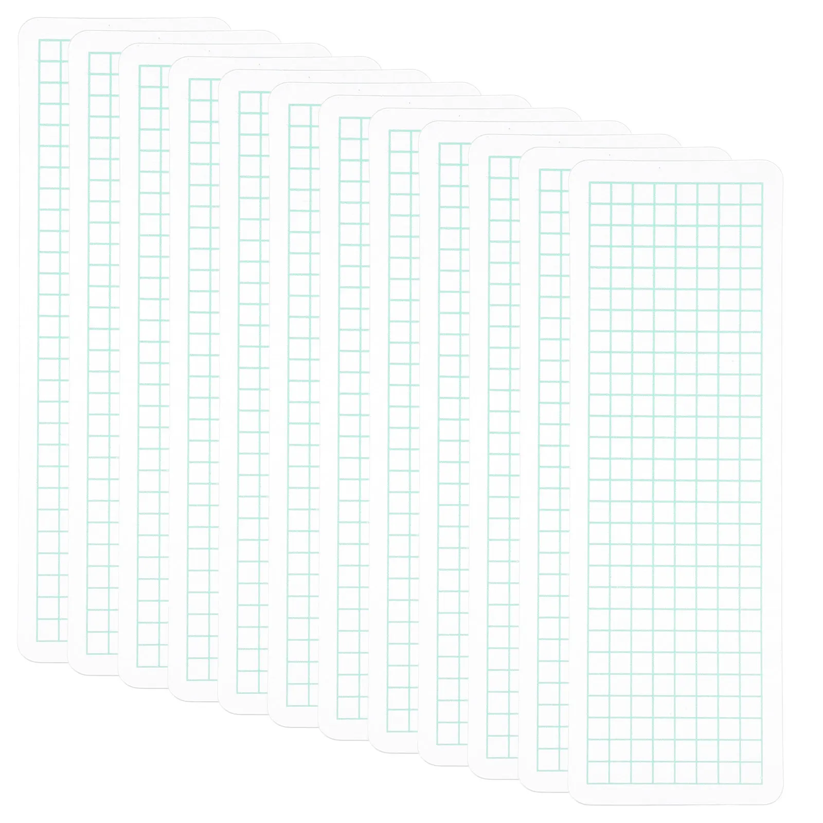 100Pcs Tape Holder Organizer Rounded Corner Frosted Matte Plaid Pattern for Washi Tape Sub Packing Storage Board