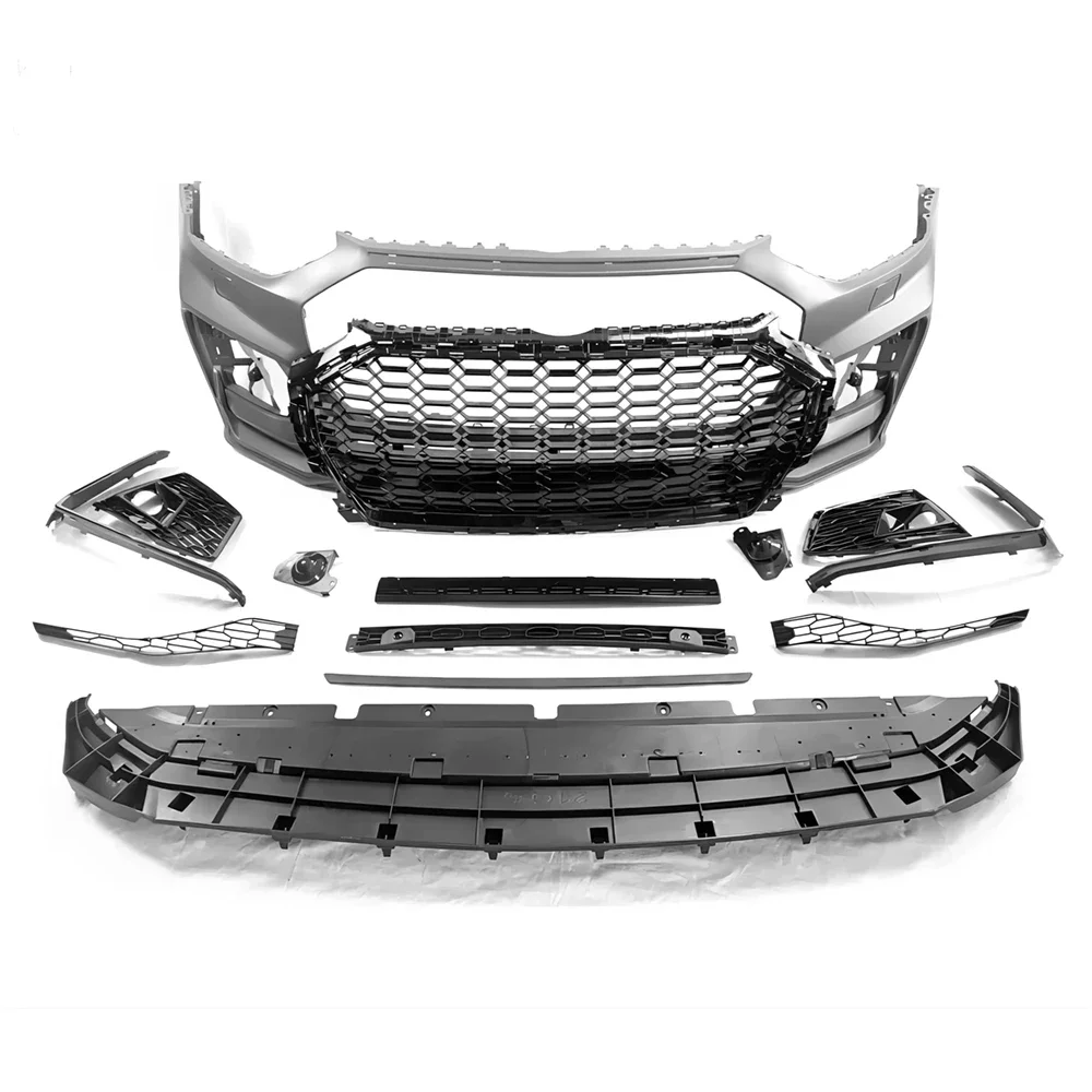 Full RSQ5 Style Body Kit For Audi Q5 20-23 Front Bumper with Grill Rear Lip Diffuser with Exhaust Muffler