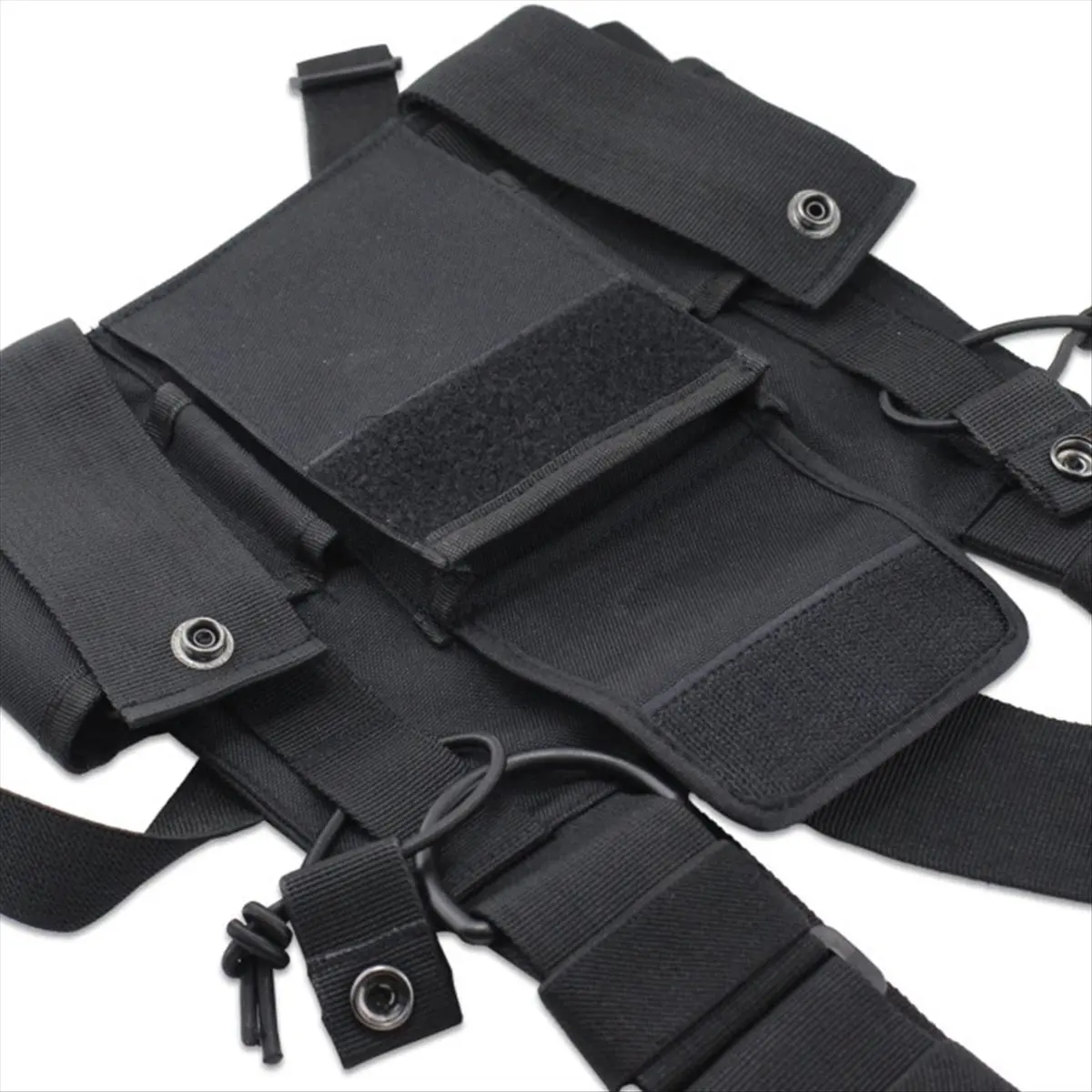 SWXF أجهزة الاتصال اللاسلكية الجبهة حزمة الحقيبة راديو الكتف راديو عاكس مربط صدر حقيبة ل UV5R 888s الأسود