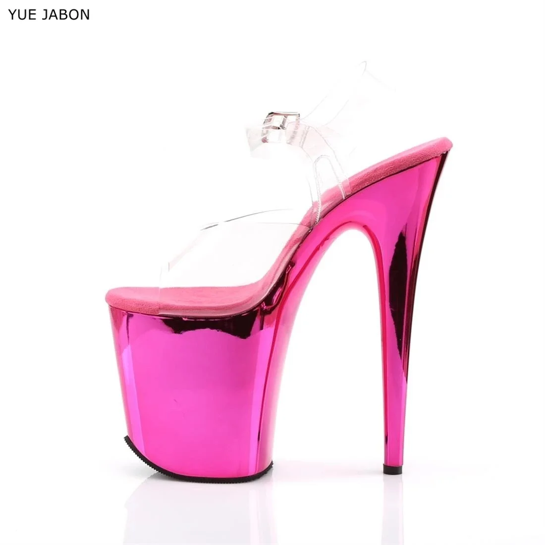  20cm Water High Platform High Heels Gold Red Leather Upper Sandals for Pole Dance,Stylish & Durable High Heel Pole Dance Shoes