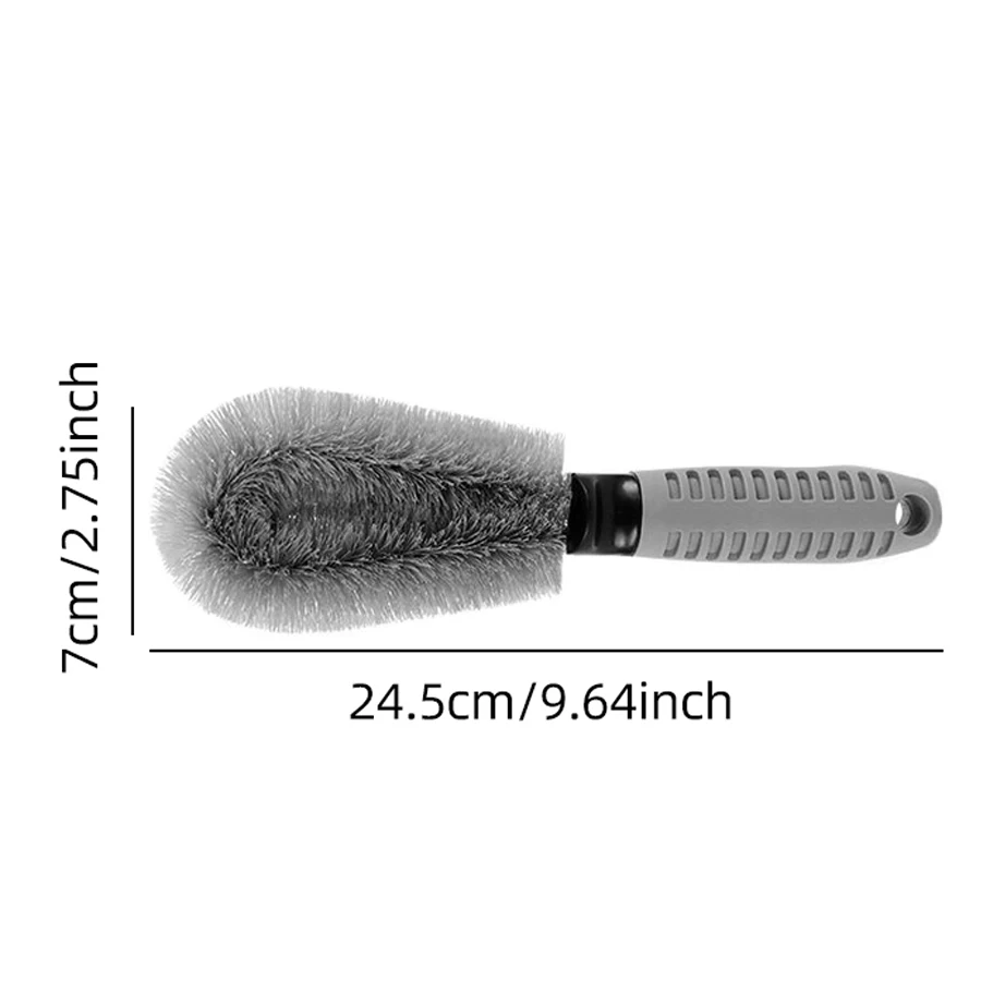 فرشاة تنظيف عجلة الدراجة النارية والمركبات الترفيهية والسيارة 360 درجة ° رأس فرشاة دوارة شعيرات نايلون عالية الكثافة #6