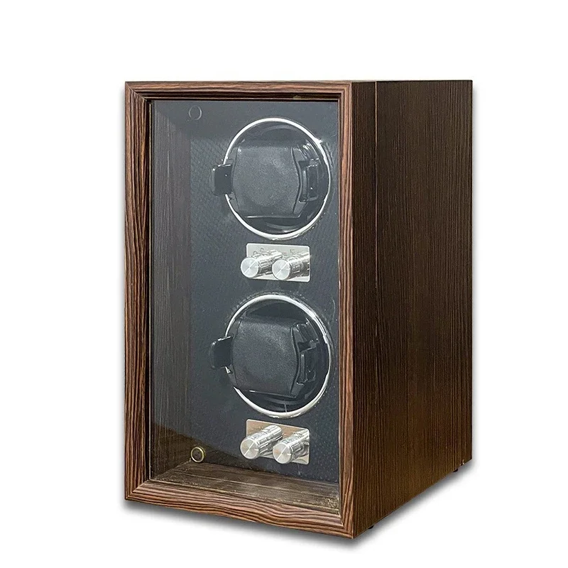 

Wood Watch Winder Rotomat for 2 Watches Organizer Mechanical Automatic Wrist Watch Case Storage Box Luxury Watches Winders Safe