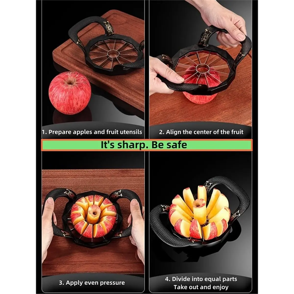 Cutting Kitchen Tools Fruit Slicer 12- Thin Slicer and Corer Portable Split and Split Corer