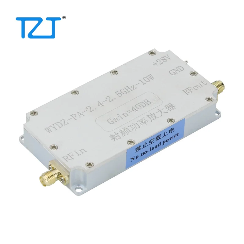 TZT WYDZ-PA-2.4-2.5GHz-10W RF Power Amplifier RF Power Amp (without Heat Sink) with 40dB Gain 10W Output