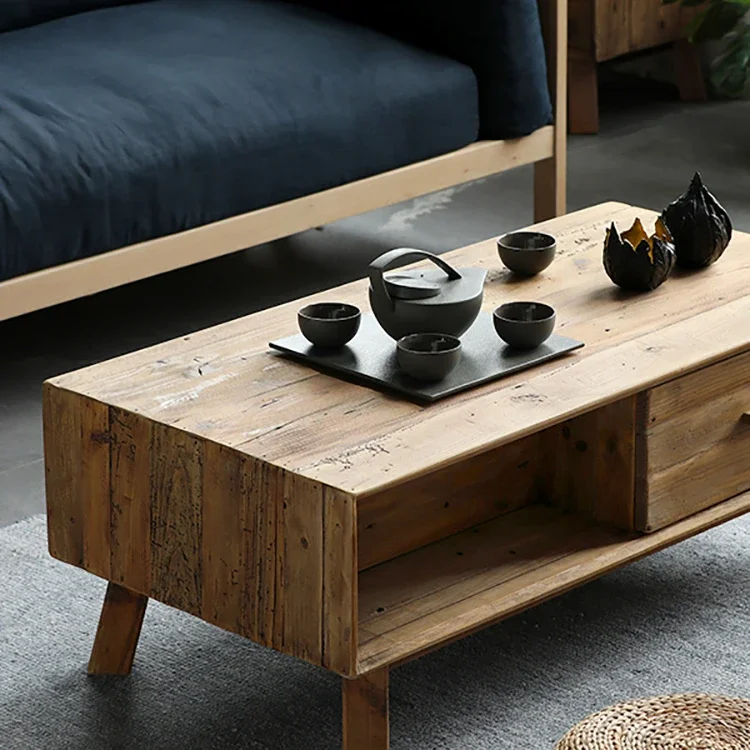 

Coffee Table Living Room Furniture Multi-function Antique Rustic Reclaimed Wood Coffee Tables