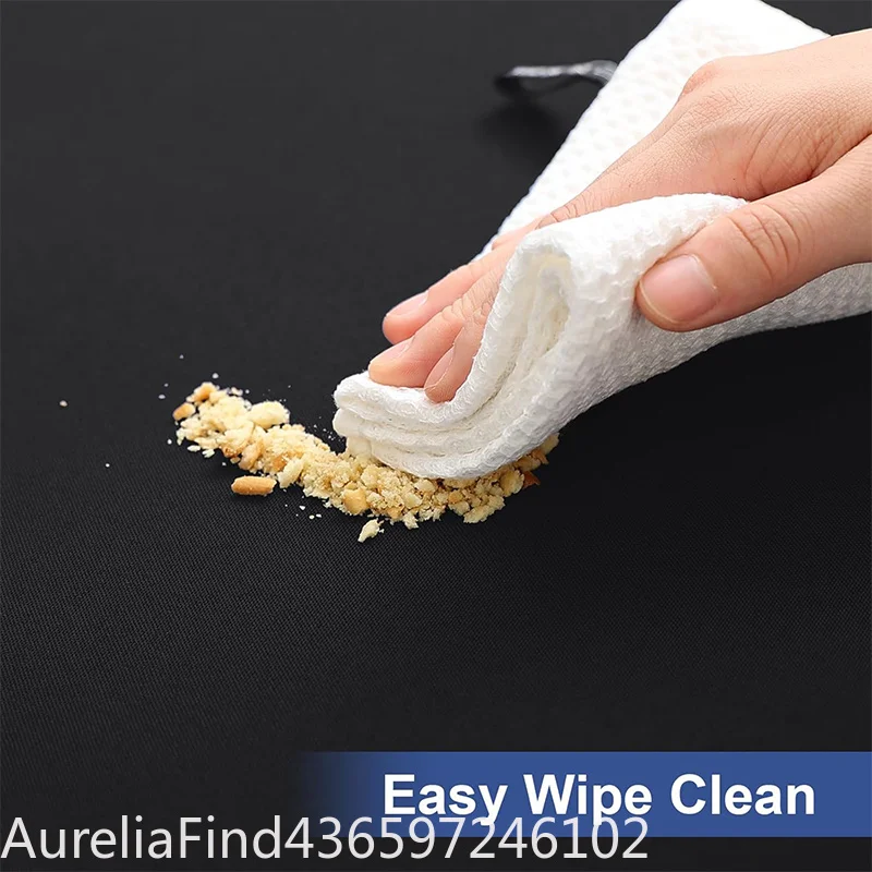 6‑Ft Rectangle Elastic‑Fitted Tablecloth Polyester Washable Folding Table Cover For Home Party Banquet Daily Decor Accessory