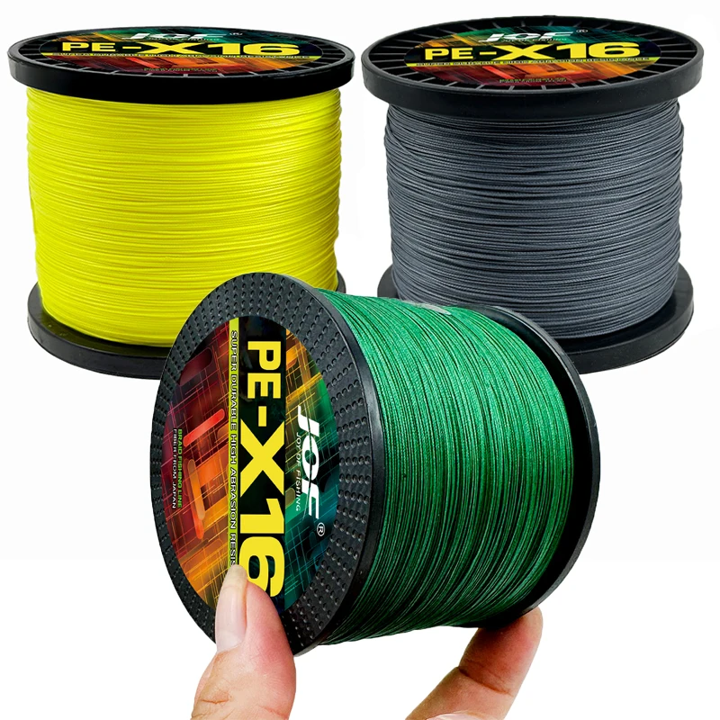 16 Strands Multifilament Smooth Braided Fishing Line Extreme Strong 25/32/40/55/68/80/100/125/140/161/200LB Anti Bite PE Wire