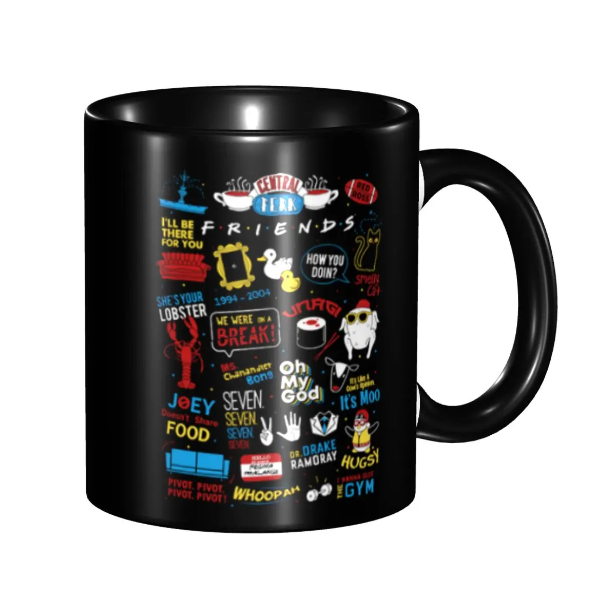 

Custom TV Show Friends Symbol Mugs DIY Ceramic Milk Tea Coffee Cups