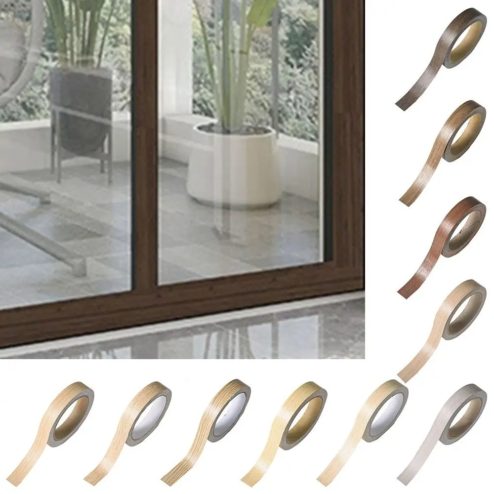 

10m*1.8cm Wood Grain Edging Tape Thickened PVC Border Sealing Strips Self Adhesive Wooden Board Wrapping Decoration