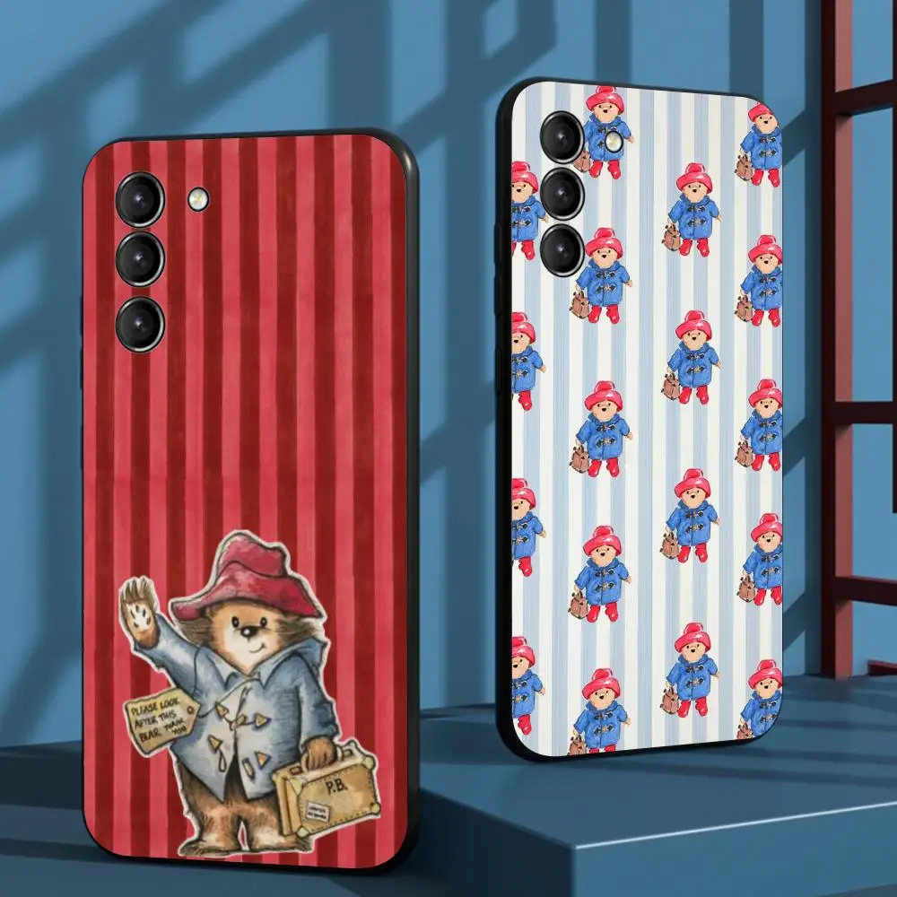 Cute partington bear classic cartoon ins Phone Case For Samsung Galaxy S26 S25 S24 S23 S22 S21 Plus Ultra Note20 Soft Black