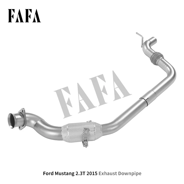 For   2.3T 2015 High-performance Downpipe Exhaust System Ternary Head Section Exhaust Pipe with Heat Insulation