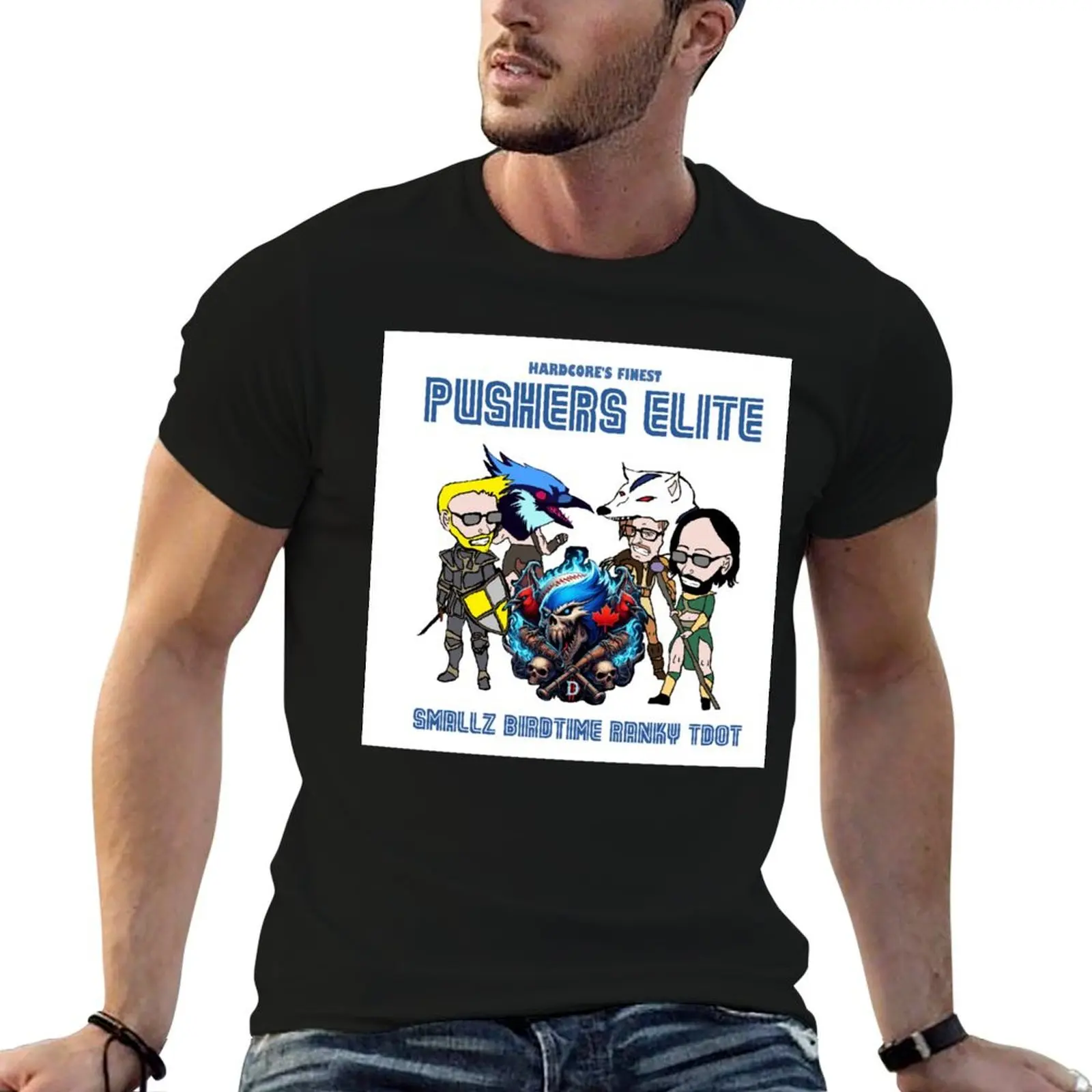 Pushers Elite: Full Team T-Shirt Aesthetic clothing customs mens designer t shirt