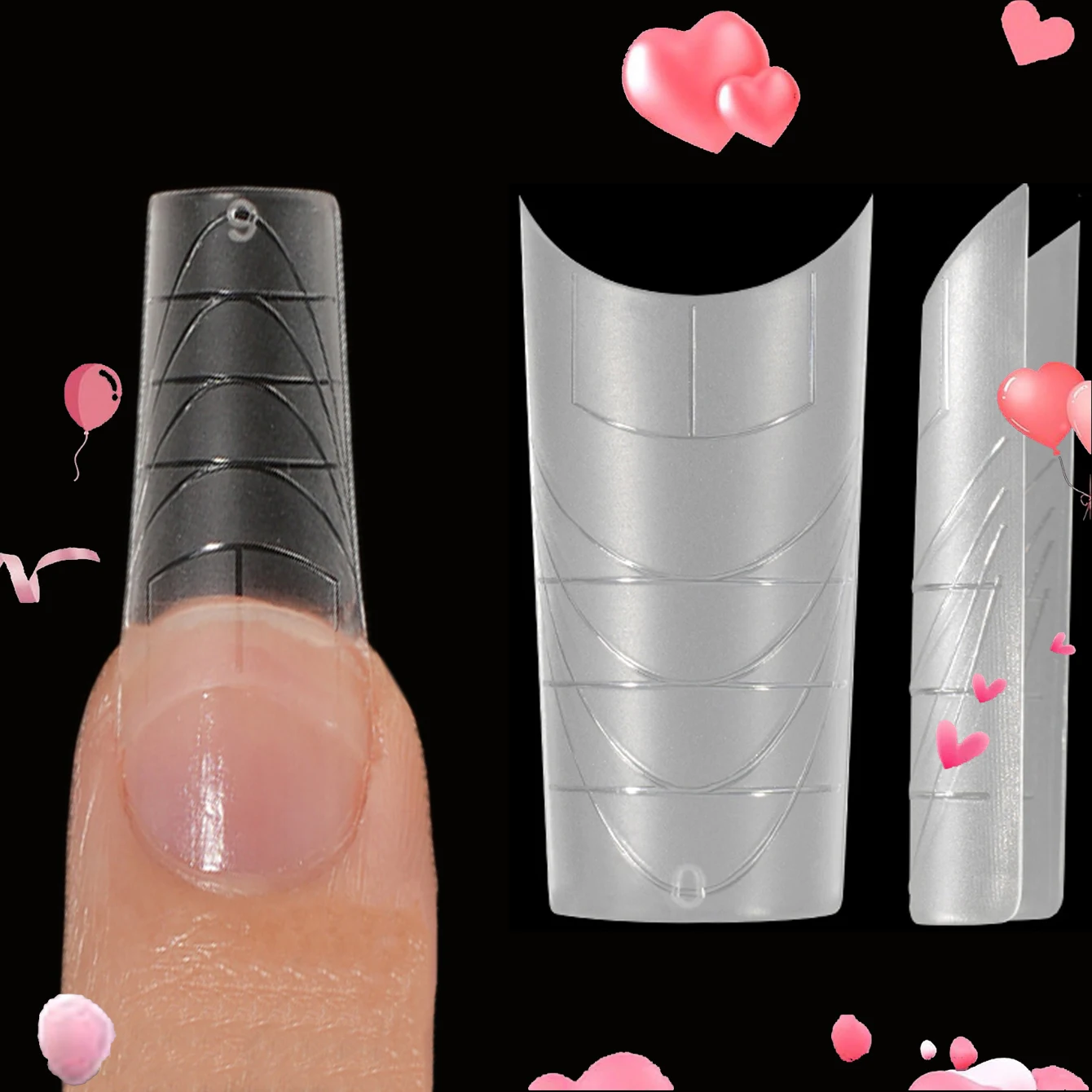 150PCS Long Clear Coffin Nails Tips Extra Long No C Curve Half Cover Coffin Nail Tips For Acrylic Nails Professional Acrylic DIY