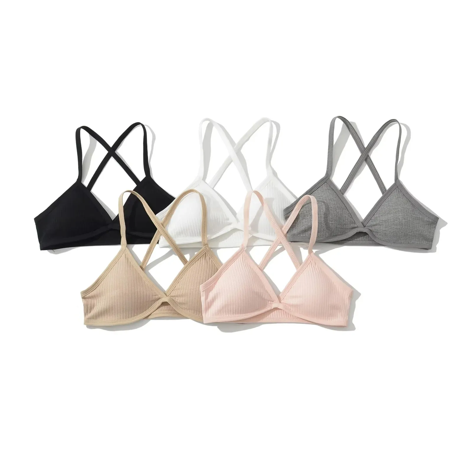 

Sexy Women Bralette French Style Bra Triangle Cup Lingerie Deep V Wireless Underwear Thin Seamless Bra Brassieres Soft Intimate