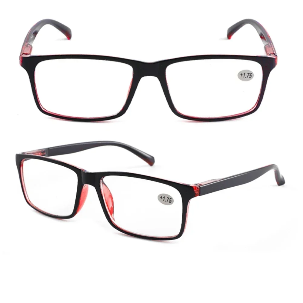 Portable Reading Glasses Black Decorative Glasses Frame Glasses Rectangle Anti Eyestrain Reading Glasses Readers Ultra Fashion image 5