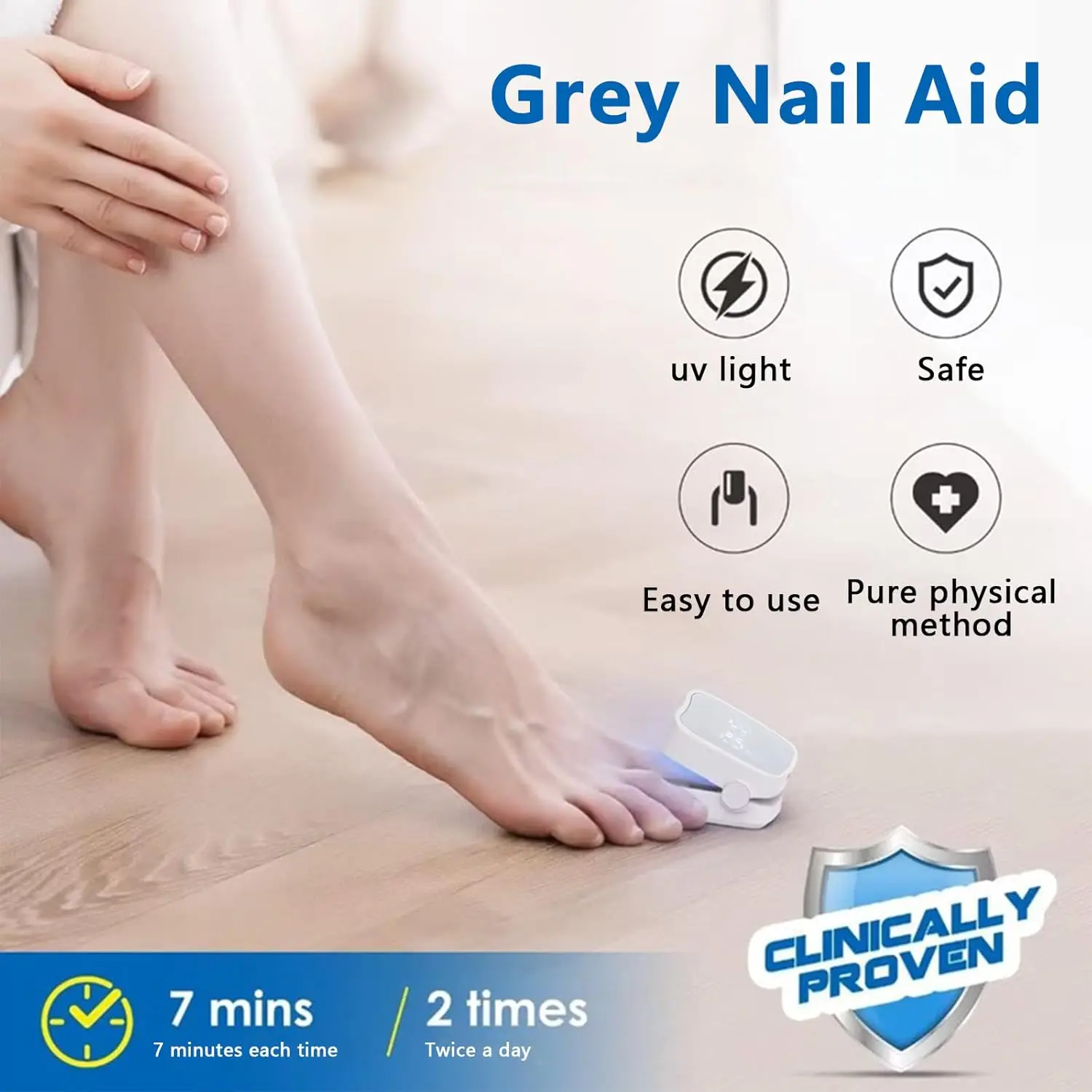 Nail Fungus Treatment LED Laser Device for Cleaning Onychomycosis Digital Display 905nm Infrared 470nm Blue Light Nail Equipment