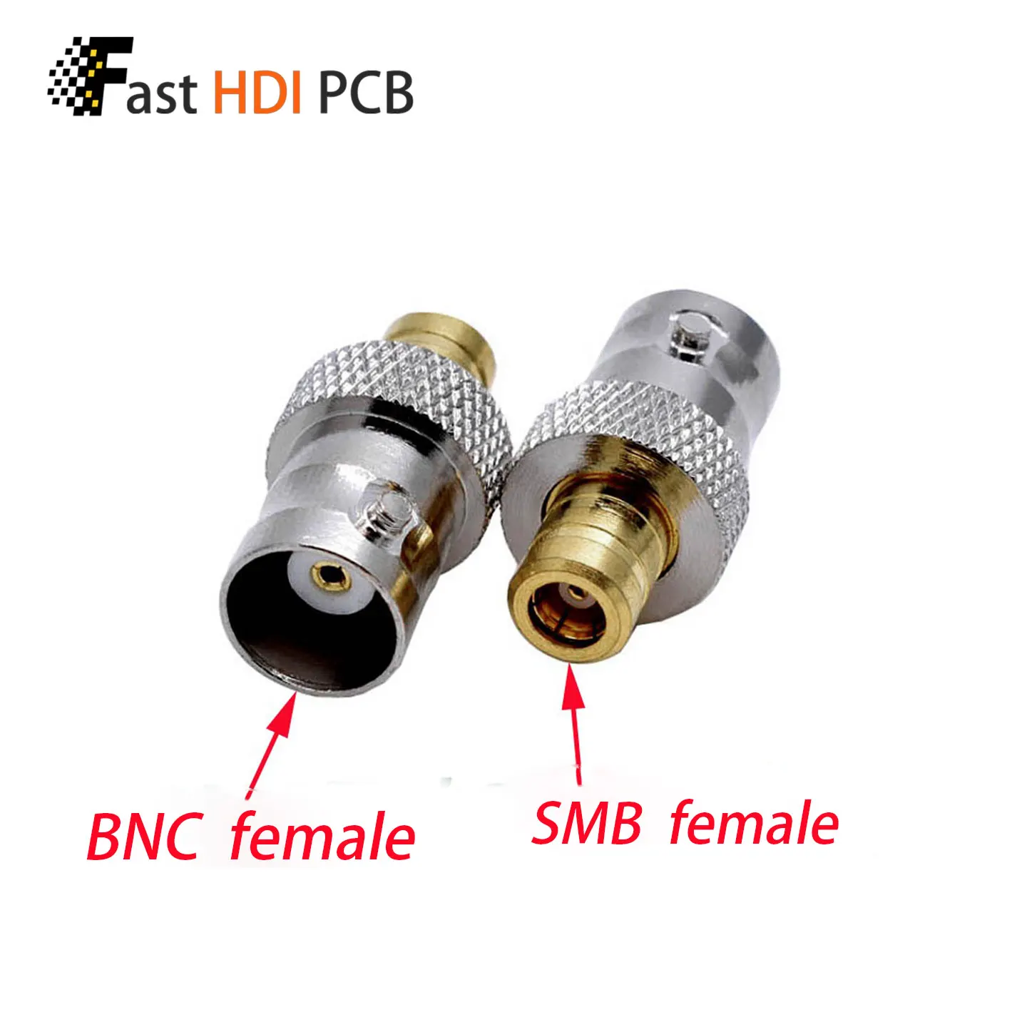 BNC Female to SMB Female Adapter BNC-K/SMB-K 50 Ohm RF Coaxial Connector for Two Way Radio Antenna Ham Radio Test Equipment