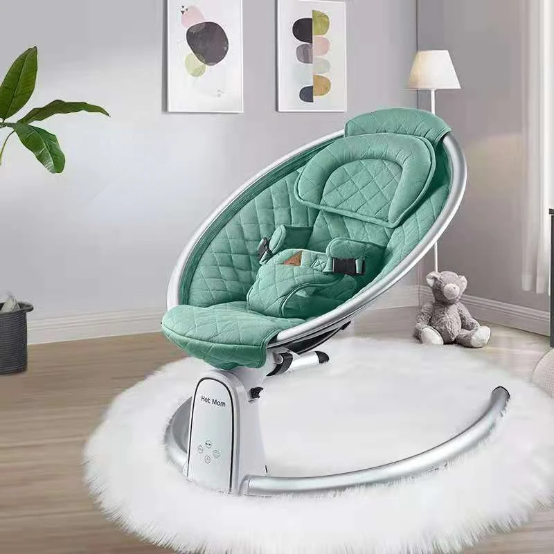 Multi-angle Adjustment Baby Rocking Chairs, Newborn Comfort and Sleep Electric Cradle, Touch The Large Screen Rocker Baby Cradle