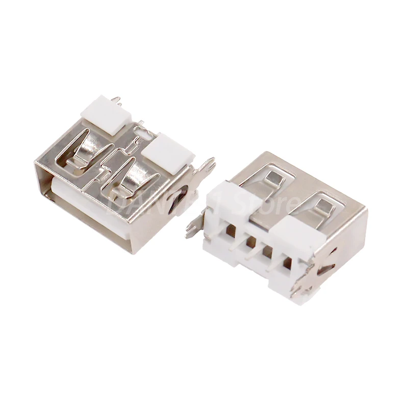 A-type USB female USB2.0 socket USB female USB180 degree A female socket connector bent foot vertical plug