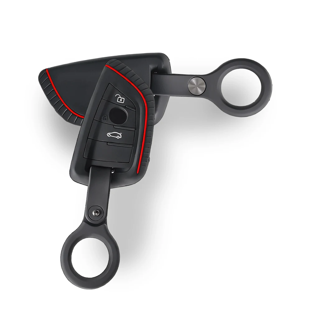 Silicone Remote Car Keychain Holder Key Case Cover for BMW F48 F46 F10 F20 F30 X1 X2 X3 X4 X5 X6 Z4 1 2 3 4 5 6 7 Serie 7 Wallet view 4