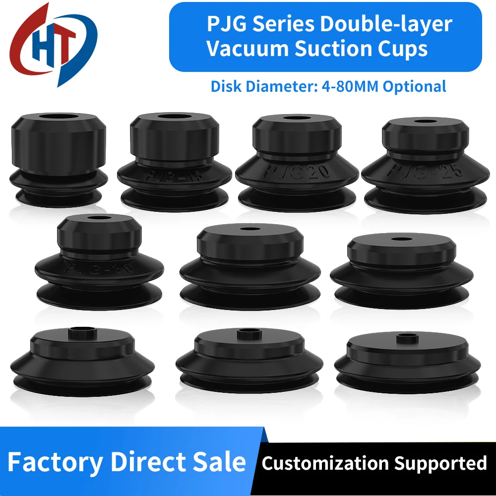 CONVUM Type PJG Series Strong Vacuum Suction Cups Silicone PJG4/6/8/10/15/20/25/30/40/50 for Manipulator