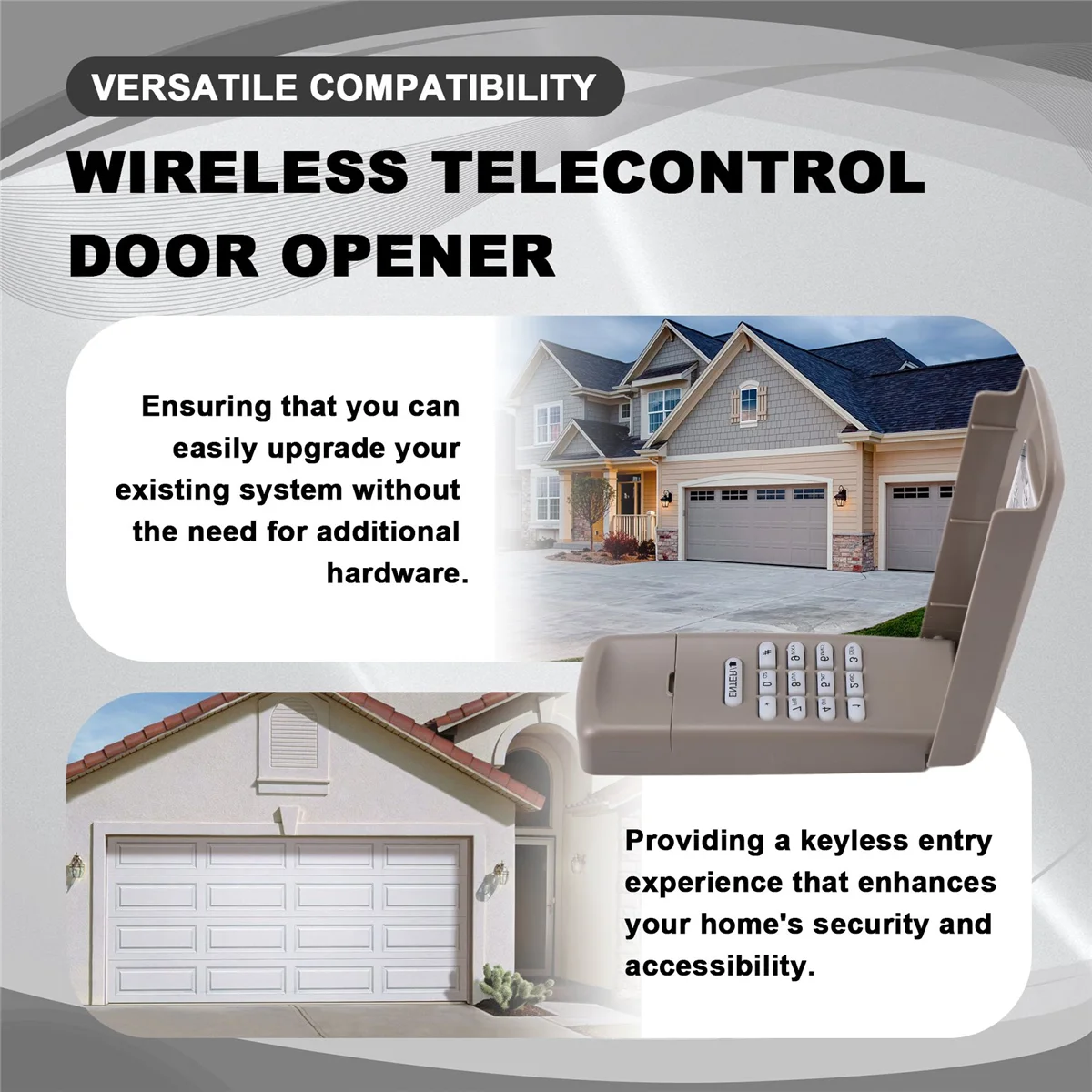 ELBA_Wireless Telecontrol Door Opener Wireless Keyboard Keyless for 877MAX