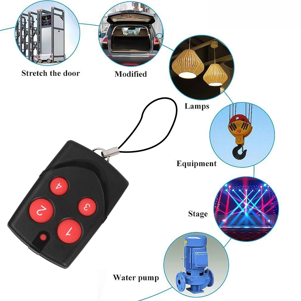 Garage Gate Door Remote Control 270-868MHz Multifrequency Automatic Cloning 433MHz Transmitter Opener Command Copy Duplicator