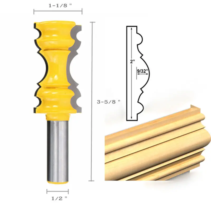

A21R-1/2-Inch Shank Crown Molding Router Bit Woodworking Milling Cutter