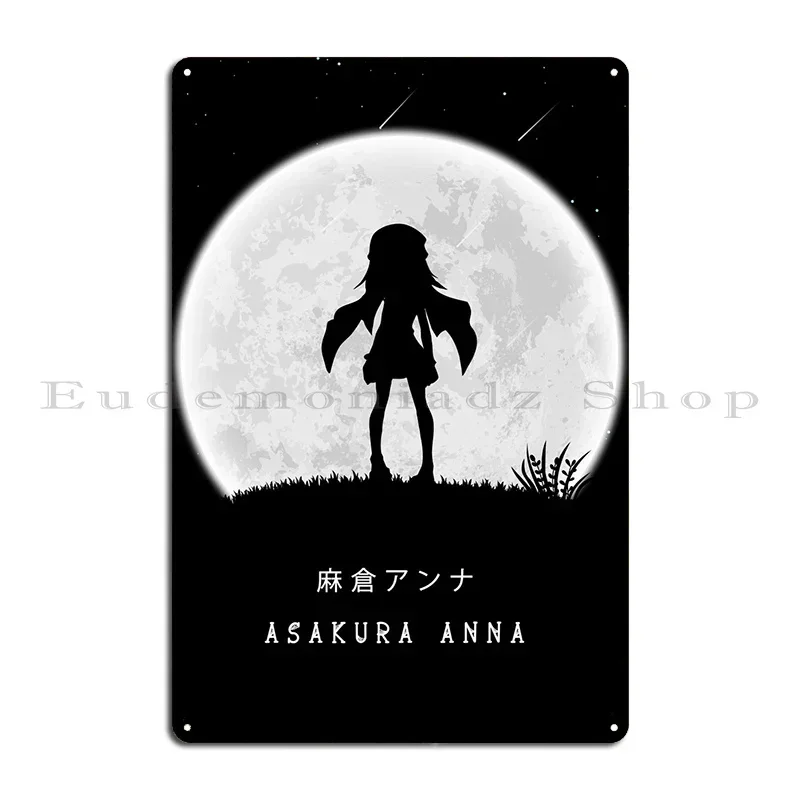 Asakura Anna Shaman King Metal Plaque Poster Kitchen Garage Designing Printing Vintage Tin Sign Poster