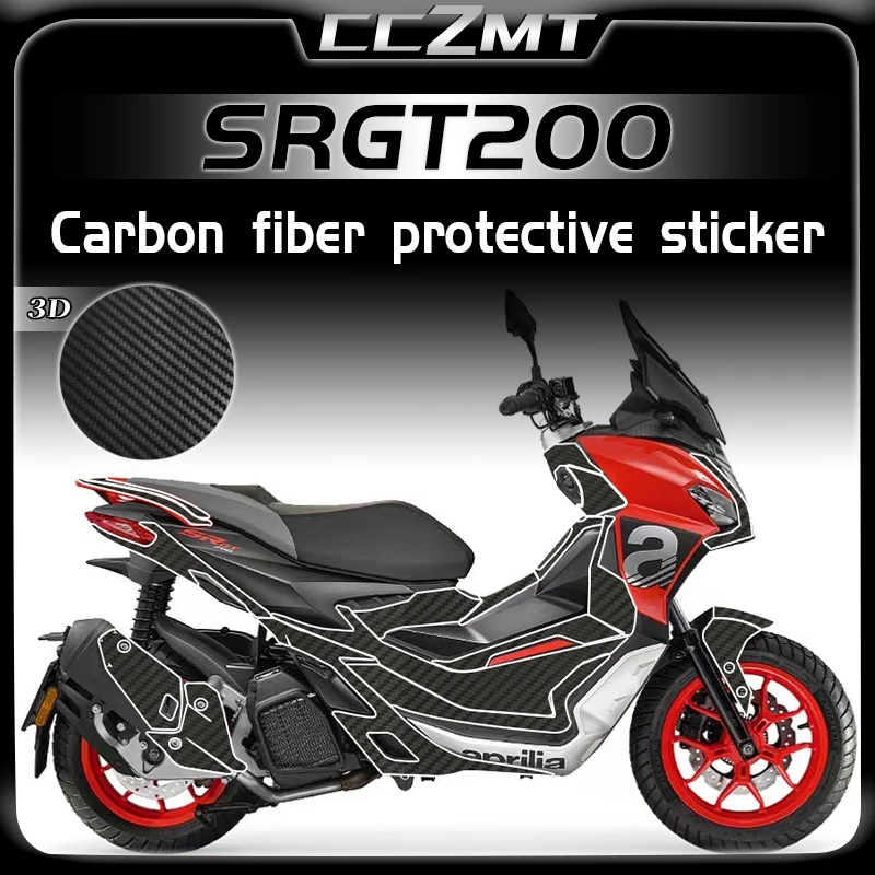 

For Aprilia SR GT 200 SR GT200 SRGT200 Motorcycle Sticker body protection film 3D carbon fiber full body sticker accessories