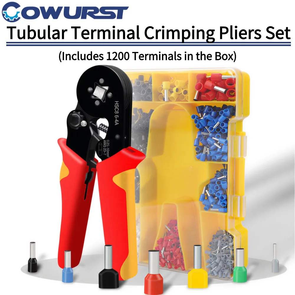 

Щипцы для обжима трубчатых клемм, европейские игольчатые клеммы VE, предварительно изолированный набор инструментов для обжима проводов холодного прессования